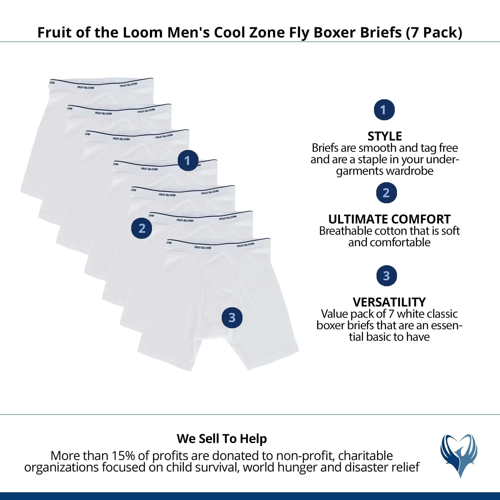 Fruit of the Loom Men's Cool Zone Fly Boxer Briefs (7 Pack)