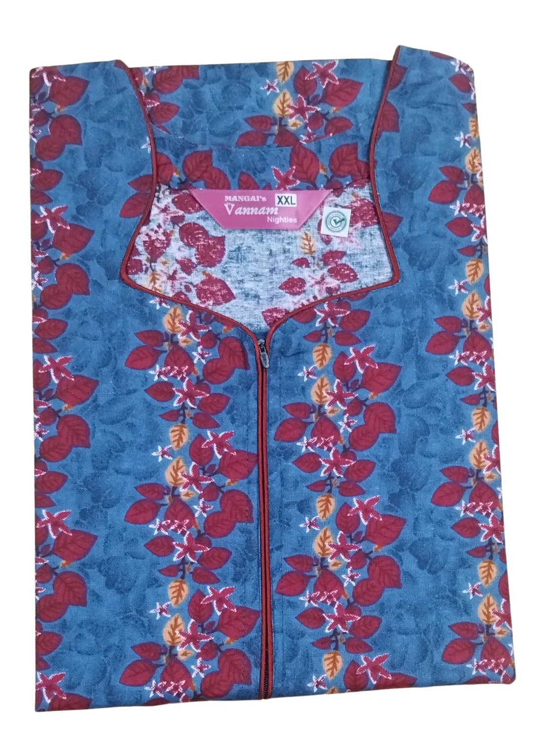 MANGAI New Regular Fit Cotton Printed  Nighties - All Over Printed Stylish Nightwear for Stylish Women | Side Cut Pocket | Beautiful Nighties for Stylish Women's (VNM)