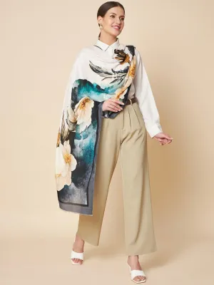 Pashtush Womens Extra Soft Bamboo Stole, Paisley  Design, Multicolour